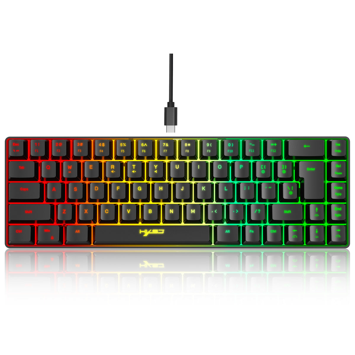 68-Key Compact RGB Gaming Keyboard
