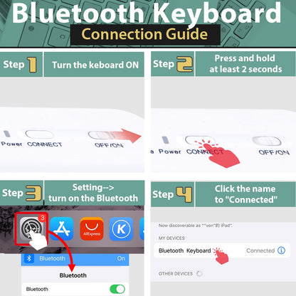 Mini Bluetooth Keyboard for Tablets & Phones