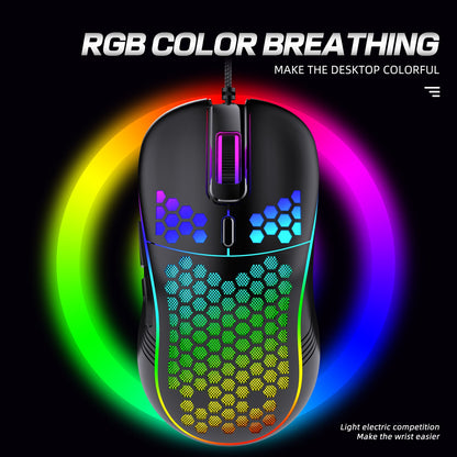 Lightweight Honeycomb RGB Gaming Mouse