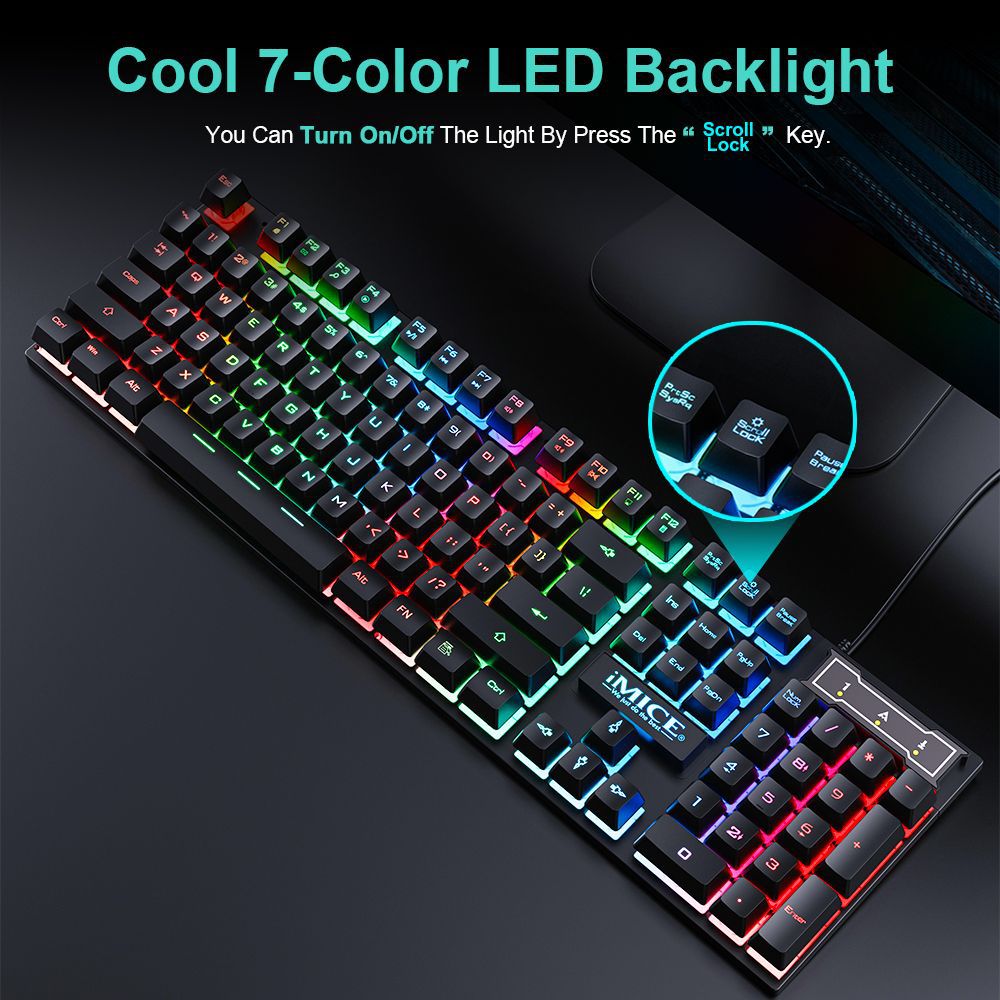AN-300 Rainbow Keyboard & Mouse Combo
