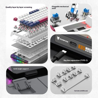XUNFOX K85 Hot-Swappable Mechanical Keyboard