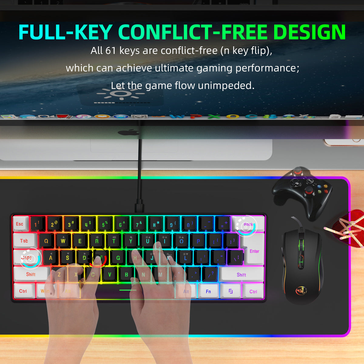 61-Key RGB Keyboard & Mouse Set