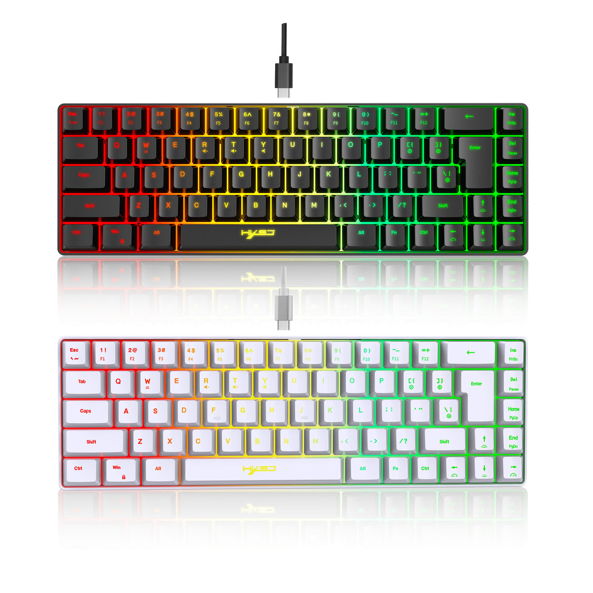 68-Key Compact RGB Gaming Keyboard