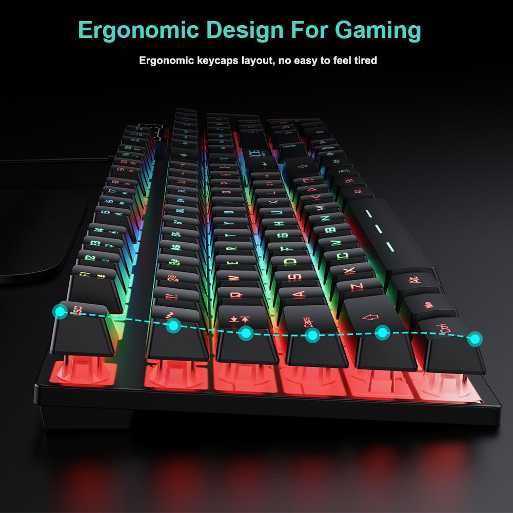 AN-300 Rainbow Keyboard & Mouse Combo