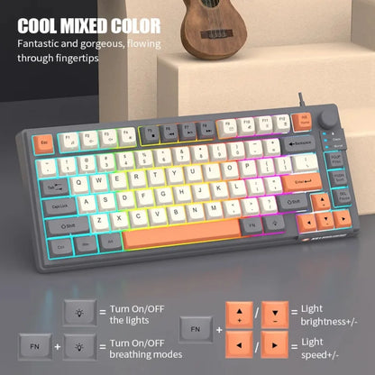 K81 Three-Tone RGB Gaming Keyboard