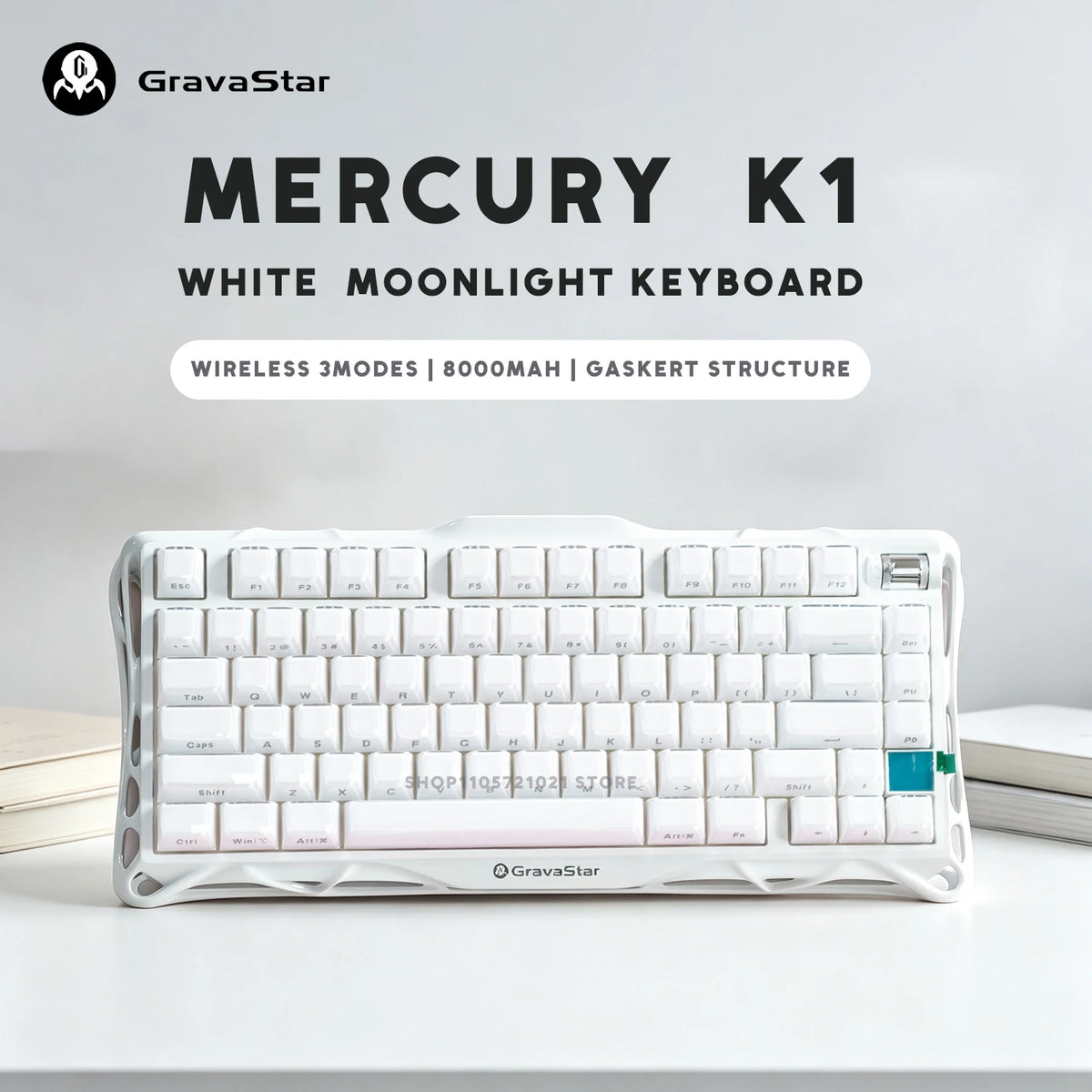 Gravastar Mercury K1 Purple Wireless Gaming Mechanical Keyboard Or M1 Purple Wireless Gamer Mouse Bluetooth Hotswap Keyboard
