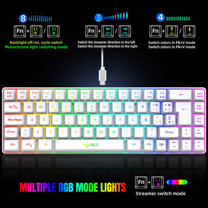 HXSJ V200 Compact RGB Gaming Keyboard (Type-C)
