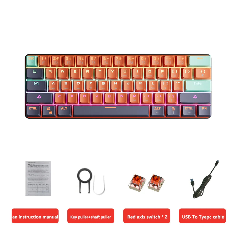 MUCAI MKA610 60% Mechanical Keyboard – Red Switches