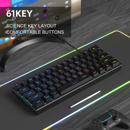 MageGee TS91 60% RGB Gaming Keyboard