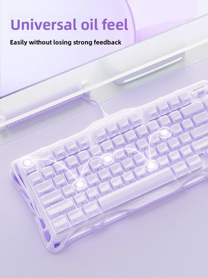 Gravastar Mercury K1 Purple Wireless Gaming Mechanical Keyboard Or M1 Purple Wireless Gamer Mouse Bluetooth Hotswap Keyboard