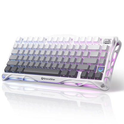 Gravastar Mercury K1 Purple Wireless Gaming Mechanical Keyboard Or M1 Purple Wireless Gamer Mouse Bluetooth Hotswap Keyboard