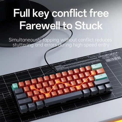 MUCAI MKA610 60% Mechanical Keyboard – Red Switches
