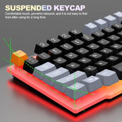 RAIKU T26 Three-Tone Backlit Keyboard (Mouse Optional)
