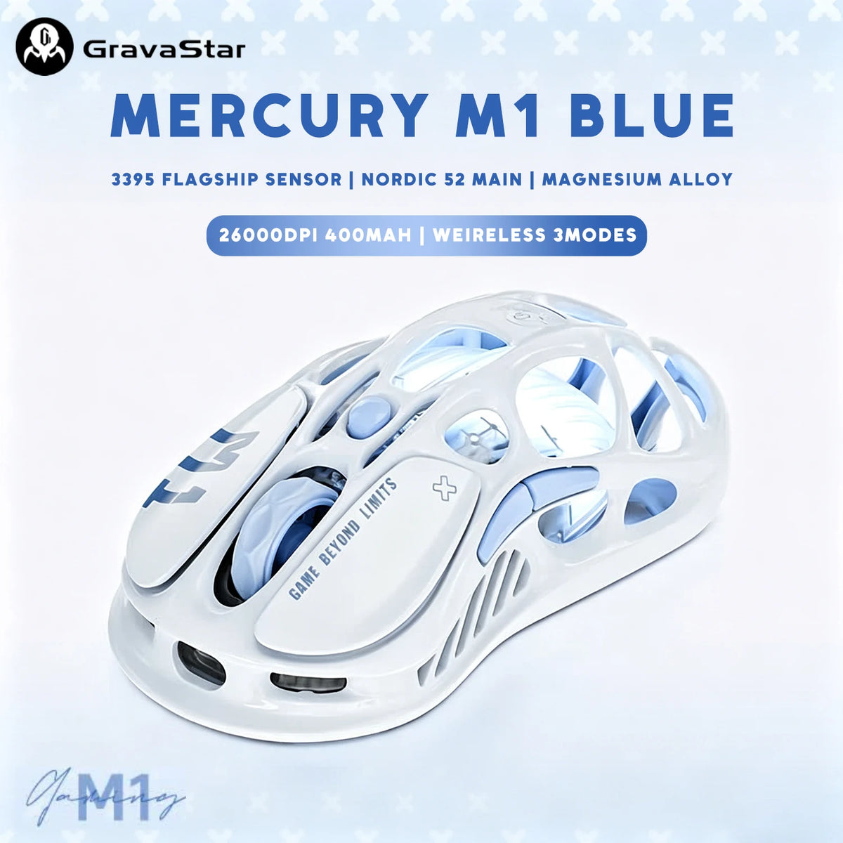 Gravastar Mercury K1 Purple Wireless Gaming Mechanical Keyboard Or M1 Purple Wireless Gamer Mouse Bluetooth Hotswap Keyboard