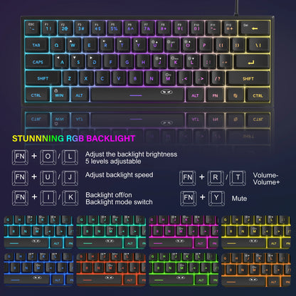 MageGee TS91 60% RGB Gaming Keyboard